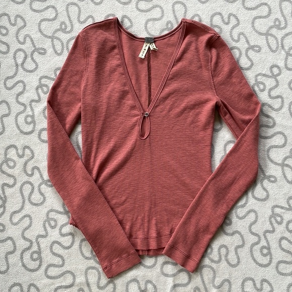 Free People Tops - Free People Keyhole Long Sleeve Top